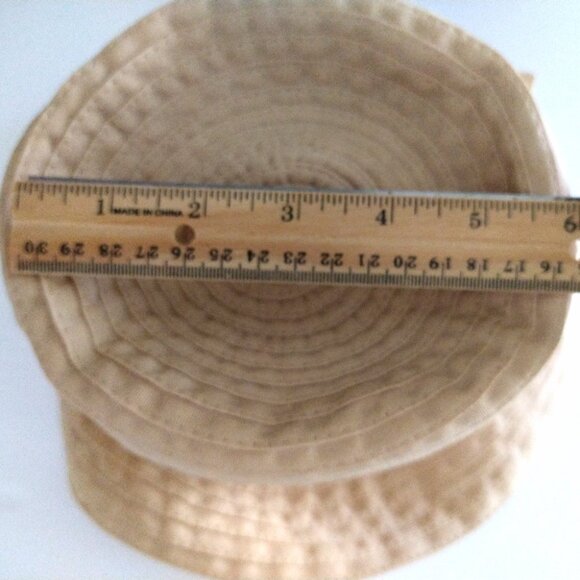 Vintage Palmer Ribbon Hat Size Small Ladies Tan Cloche With Bow - Picture 6 of 16